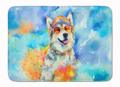 Alaskan Malamute Hippie Dawg Memory Foam Kitchen Mat Machine Washable Anti-Fatigue Mat Cushion Comfort Bath Mat or Kitchen Rug
