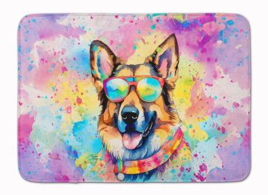 German Shepherd Hippie Dawg Memory Foam Kitchen Mat Machine Washable Anti-Fatigue Mat Cushion Comfort Bath Mat or Kitchen Rug