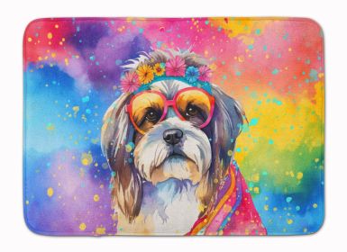 Shih Tzu Hippie Dawg Memory Foam Kitchen Mat Machine Washable Anti-Fatigue Mat Cushion Comfort Bath Mat or Kitchen Rug