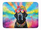 Black Labrador Hippie Dawg Memory Foam Kitchen Mat Machine Washable Anti-Fatigue Mat Cushion Comfort Bath Mat or Kitchen Rug