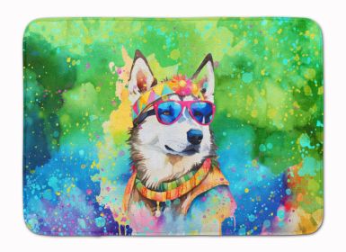 Siberian Husky Hippie Dawg Memory Foam Kitchen Mat Machine Washable Anti-Fatigue Mat Cushion Comfort Bath Mat or Kitchen Rug
