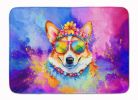 Corgi Hippie Dawg Memory Foam Kitchen Mat Machine Washable Anti-Fatigue Mat Cushion Comfort Bath Mat or Kitchen Rug