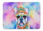 French Bulldog Hippie Dawg Memory Foam Kitchen Mat Machine Washable Anti-Fatigue Mat Cushion Comfort Bath Mat or Kitchen Rug