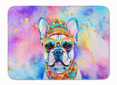 French Bulldog Hippie Dawg Memory Foam Kitchen Mat Machine Washable Anti-Fatigue Mat Cushion Comfort Bath Mat or Kitchen Rug