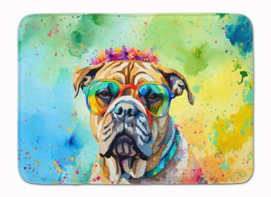 Bullmastiff Hippie Dawg Memory Foam Kitchen Mat Machine Washable Anti-Fatigue Mat Cushion Comfort Bath Mat or Kitchen Rug