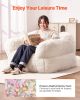 VEVOR Bean Bag Chair, BeanBag Sofa Chair with Armrests for Adults, Fluffy Plush & High-Density Foam Filling Adult Bean Bag with Zapper