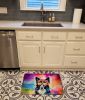 Border Collie Hippie Dawg Memory Foam Kitchen Mat Machine Washable Anti-Fatigue Mat Cushion Comfort Bath Mat or Kitchen Rug