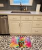 Dachshund Hippie Dawg Memory Foam Kitchen Mat Machine Washable Anti-Fatigue Mat Cushion Comfort Bath Mat or Kitchen Rug