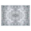 8x10FT Vintage Area Rug Modern Non Slip Carpet Boho Low Pile Soft Rug Waterproof Machine Washable Rug for Living Room Bedroom Kitchen Dining Room Unde