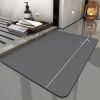 Super Absorbent Bath Rug Quick Drying Non-slip Bathroom Mat Bath Tub Side Area Floor Mats Diatomite Home Doormat Kitchen Carpet