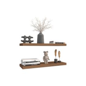 Belville Floating Shelves, 2 Shelves, 1.50" H (Color: Mahogany)