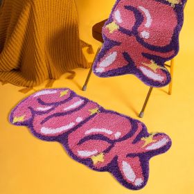 Colorful rugs, super soft thickened fluffy area rugs for living room, soft plush area rugs, plush indoor rugs for bedrooms (Color: Pink bubbles)