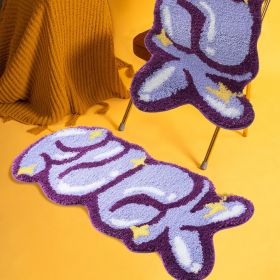 Colorful rugs, super soft thickened fluffy area rugs for living room, soft plush area rugs, plush indoor rugs for bedrooms (Color: Purple bubbles)