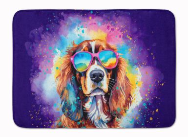 Cavalier Spaniel Hippie Dawg Memory Foam Kitchen Mat Machine Washable Anti-Fatigue Mat Cushion Comfort Bath Mat or Kitchen Rug (Default: Default)