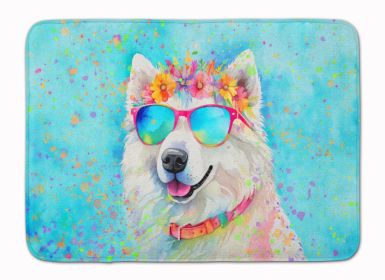 Samoyed Hippie Dawg Memory Foam Kitchen Mat Machine Washable Anti-Fatigue Mat Cushion Comfort Bath Mat or Kitchen Rug (Default: Default)