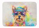 Yorkshire Terrier Hippie Dawg Memory Foam Kitchen Mat Machine Washable Anti-Fatigue Mat Cushion Comfort Bath Mat or Kitchen Rug