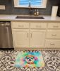 Bichon Frise Hippie Dawg Memory Foam Kitchen Mat Machine Washable Anti-Fatigue Mat Cushion Comfort Bath Mat or Kitchen Rug
