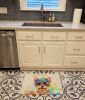 Yorkshire Terrier Hippie Dawg Memory Foam Kitchen Mat Machine Washable Anti-Fatigue Mat Cushion Comfort Bath Mat or Kitchen Rug